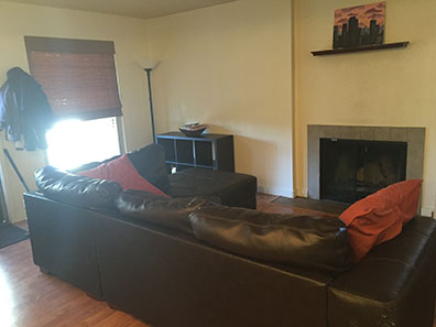 Niwot Rentals Unit 5 Fireplace and Front Window